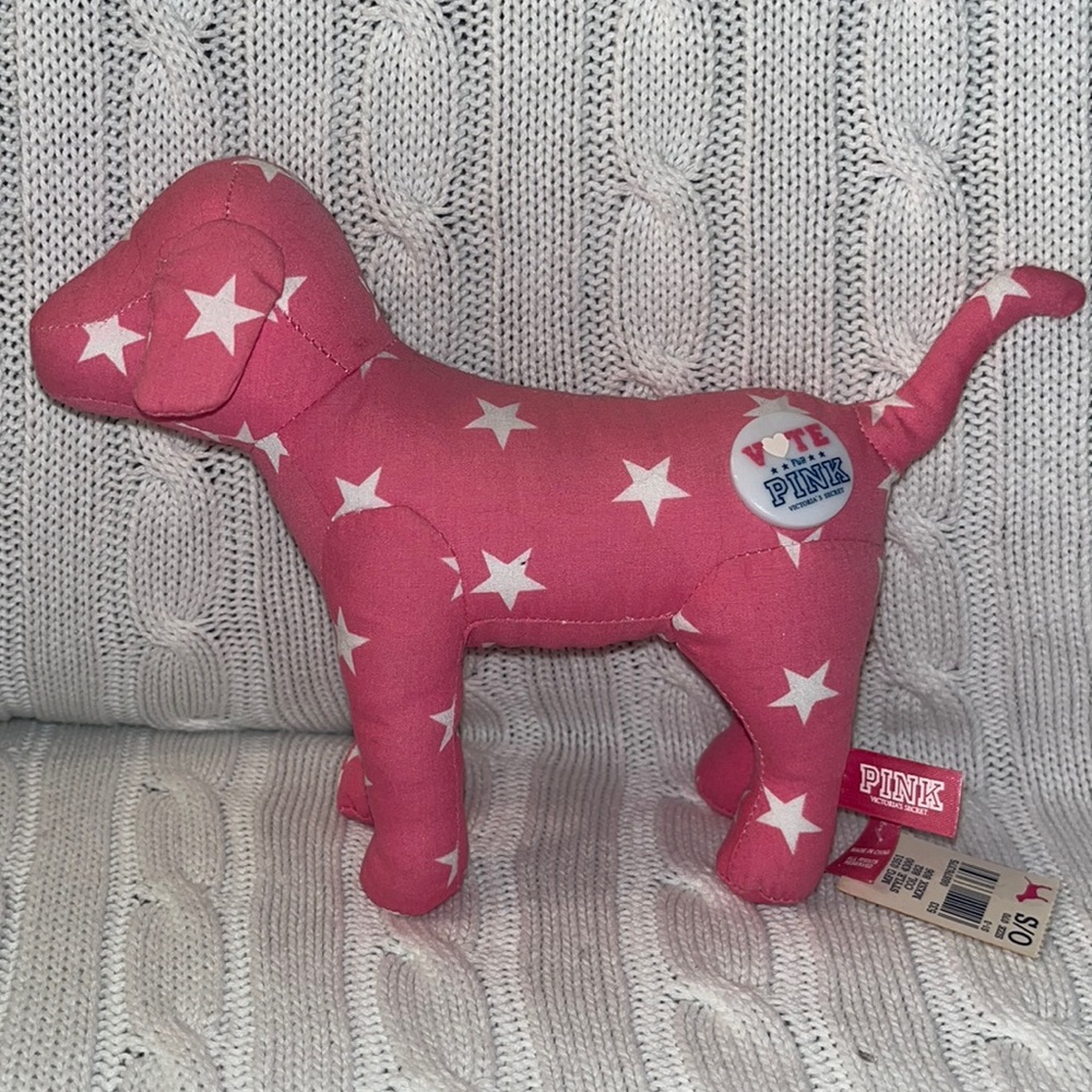 Victoria's Secret PINK Vote for Pink Dog Pink w/White Stars 🐕‍🦺